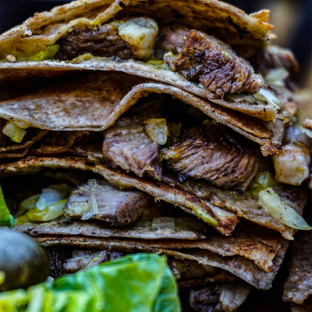 Steak quesadilla grill recept
