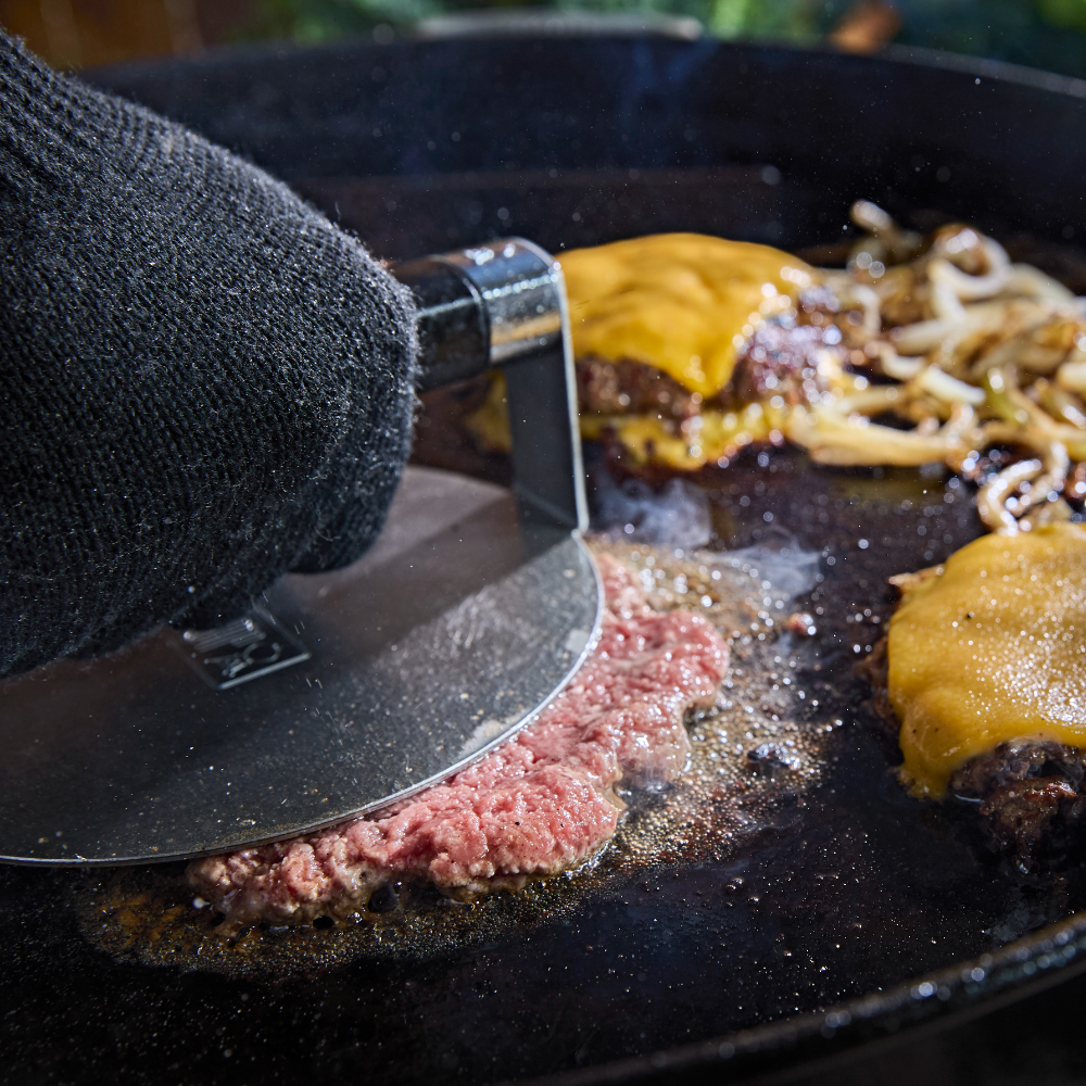 Hamburger húsprés smashed burgerek készítéséhez